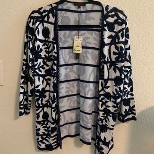 Beautiful Fontana Large Cardigan with Zipper, New!